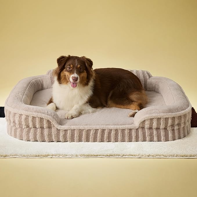 LE SURE Cute Dog Beds Large Sized Dog, Orthopedic Waterproof Large Pet Bed by Lesure