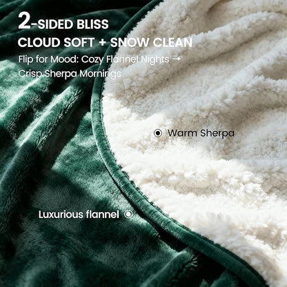 gogobunny Waterproof Bed Blanket, Reversible Sherpa Fleece Throw Blanket - Image 8