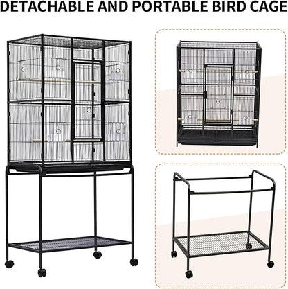 Large Bird Cage, 62.6" H Big Bird Cage - Image 2
