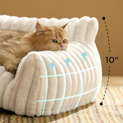 Bedsure ComfyFleece™ Cute Cat Couch - Image 2
