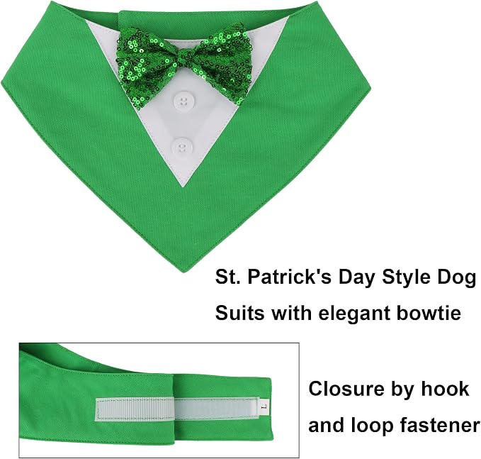 ADOGGYGO St.Patrick's Day Dog Tuxedo Bandana - Image 4