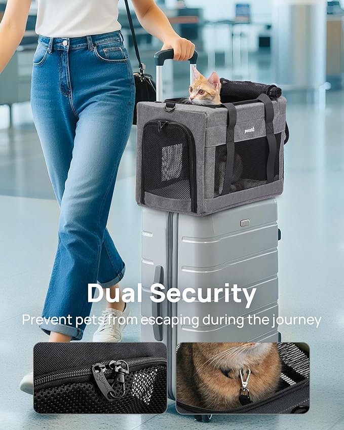 Airline Approved Cat Carrier, Pet Carrier Soft-Sided, Portable Dog Carrier - Image 4