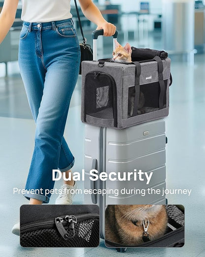 Airline Approved Cat Carrier, Pet Carrier Soft-Sided, Portable Dog Carrier - Image 4
