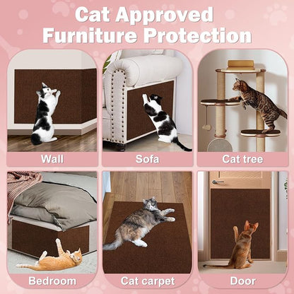 Anit Cat Scratch Couch Furniture Protector, 78.7x15.8 Cat Wall Corner Scratcher - Image 4