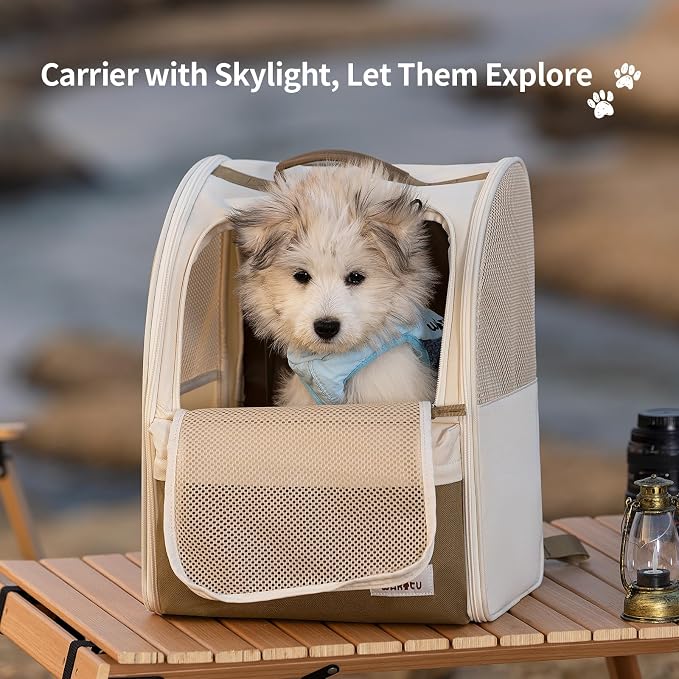 Cat Carrier Backpack, Steel Wire Frame More Stable, 600D Wear-Resistant Oxford - Image 6