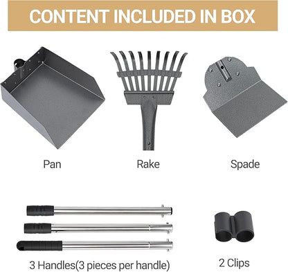 Heeyoo Dog Pooper Scooper, Dog Poop Tray and Rake Set, Pet Waste Removal Scoop - Image 5