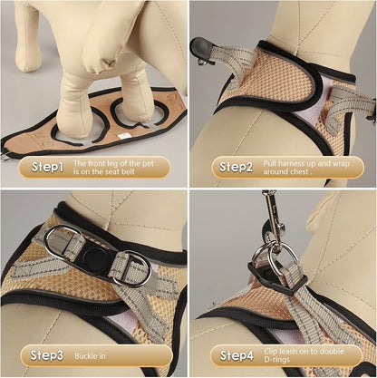 YIMEIS Dog Harness and Leash Set, No Pull Soft Mesh Pet Harness, Reflective - Image 2