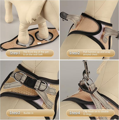 YIMEIS Dog Harness and Leash Set, No Pull Soft Mesh Pet Harness, Reflective - Image 2