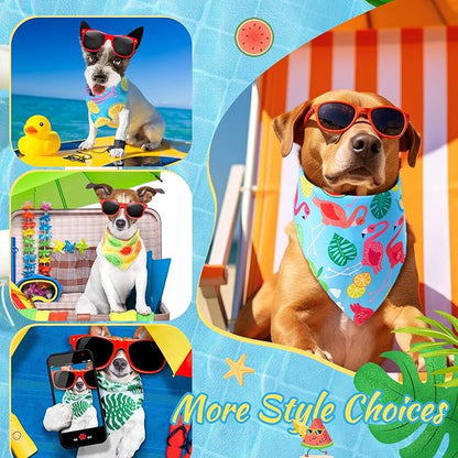 Chunful 100 Pieces Dog Bandanas Bulk Summer Pet Bandanas Pack Triangle Scarf - Image 6