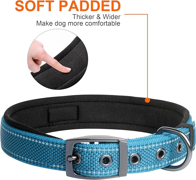 Fida Heavy Duty Dog Collar, Ultra Comfortable Soft Neoprene Padded, Adjustable - Image 4