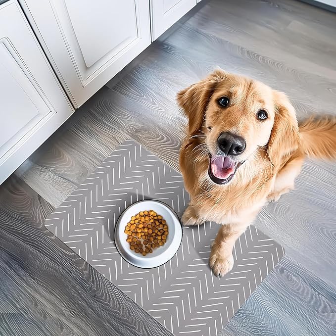 NALALAS Dog Mat for Food and Water, Cat Feeding Mat | Waterproof Dog Bowl Mat | - Image 6