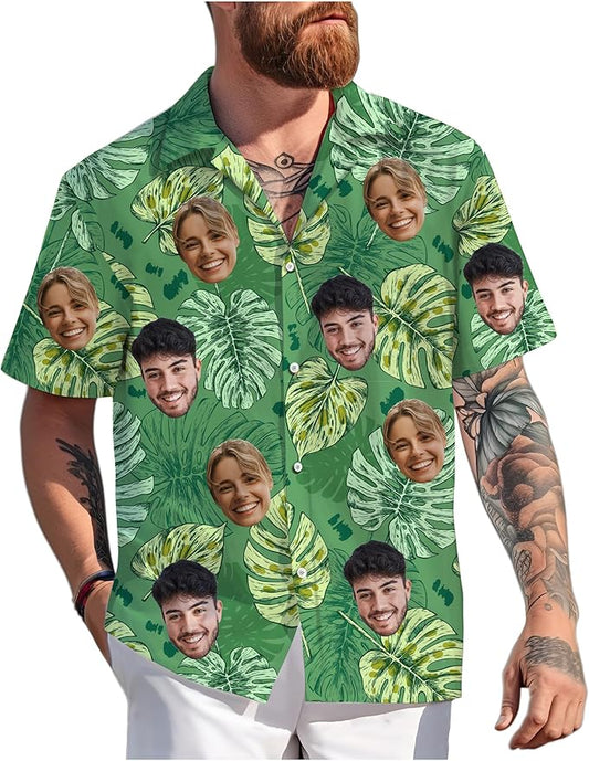 Custom Hawaiian Shirt with Face Photo Picture by GLOXO