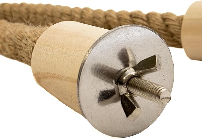 Bird Rope Perch for Parrots, Bendable Natural Jute Boing - Image 6