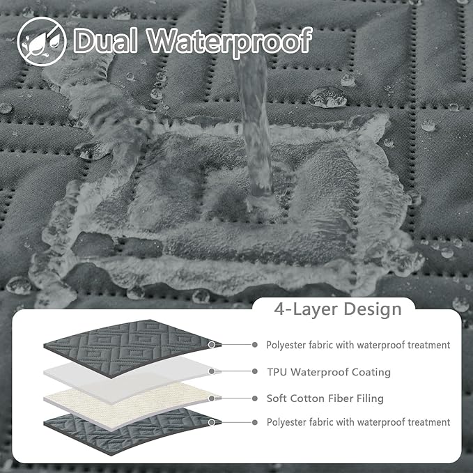 hyha Waterproof Dog Blanket, Soft Dog Bed Cover Pet Blankets, Waterproof Sofa - Image 2