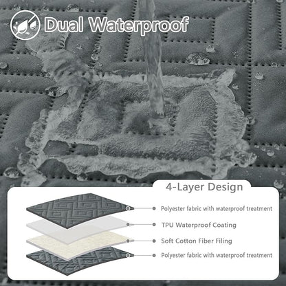 hyha Waterproof Dog Blanket, Soft Dog Bed Cover Pet Blankets, Waterproof Sofa - Image 2