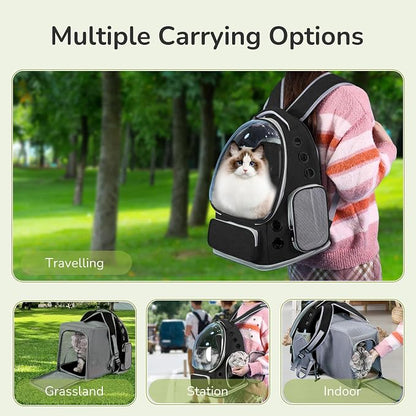Cat Backpack Carrier for Large Cats, Expandable Cat Bubble Backpack, Dog - Image 7