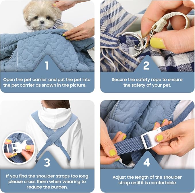 Pet Carrier Backpack, Adjustable Pet Front Cat Dog Carrier Backpack Travel Bag - Image 5