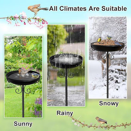 38In Freestanding Bird Bath for Outside, Detachable Birdbaths - Image 6