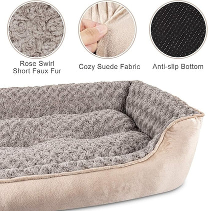 JOEJOY Rectangle Dog Bed for Large Medium Small Dogs - Image 3