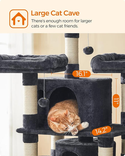 Feandrea 67 Inches Multi-Level Cat Tree - Image 5