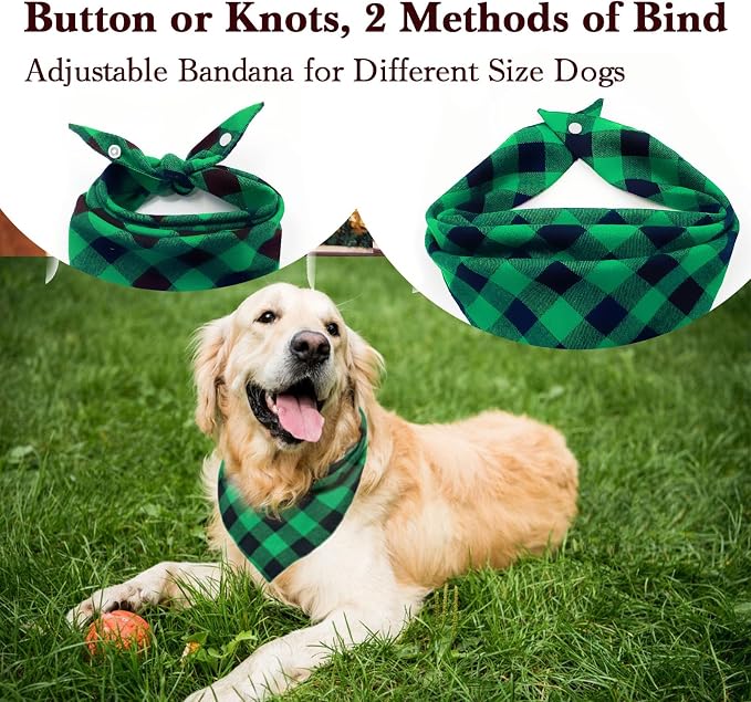 Christmas Plaid Dog Bandana - Image 2