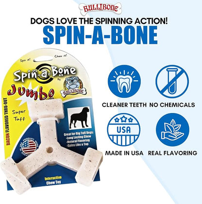 Bullibone Nylon Dog Chew Toy Spin-a-Bone - Image 6