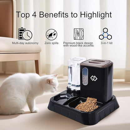 Gravity Cat Feeder and Automatic Water Dispenser - Image 2