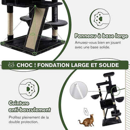 MUTICOR 66 Inches Multi-Level Large Cat Tree Tower - Image 7