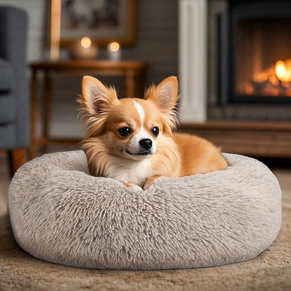 Dogs Bed for Small Dogs, Anti-Anxiety Washable Round Bed - Image 5