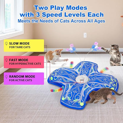 Interactive Cat Toys for Indoor Cats, Rechargeable Touch Activated Hide and - Image 4