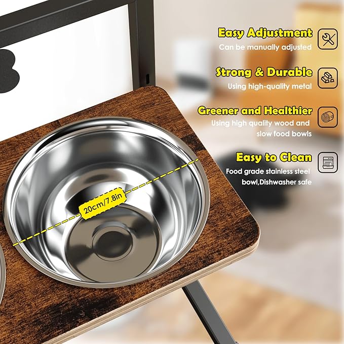 Elevated Dog Bowls with Slow Feeder - Image 4
