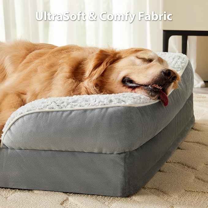 Orthopedic Dog Bed for Extra Large Dogs, Egg Crate Foam Bed for Extra Large Dogs - Image 2