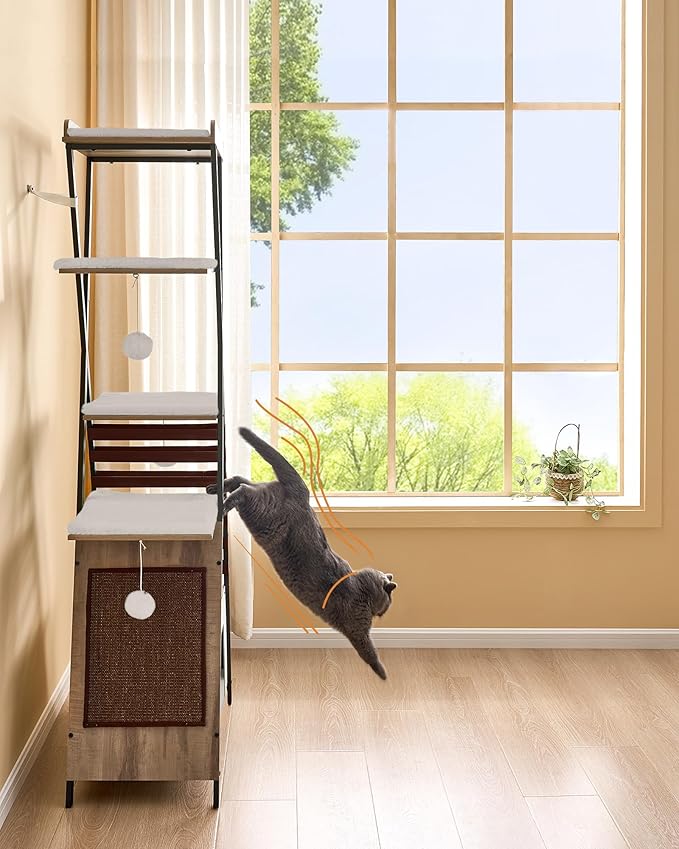 FourFurPets 72.4" Cat Tree, Modern Cat Tower - Image 4