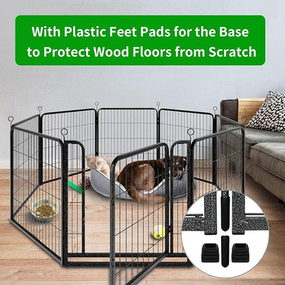Dog Playpen Outdoor Extra Wide 8 Piece Panels Heavy Duty Dog Fence 32" Height - Image 2