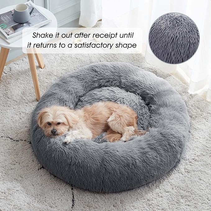 WESTERN HOME WH Calming Dog & Cat Bed, Anti-Anxiety Donut Cuddler Warming Cozy - Image 3