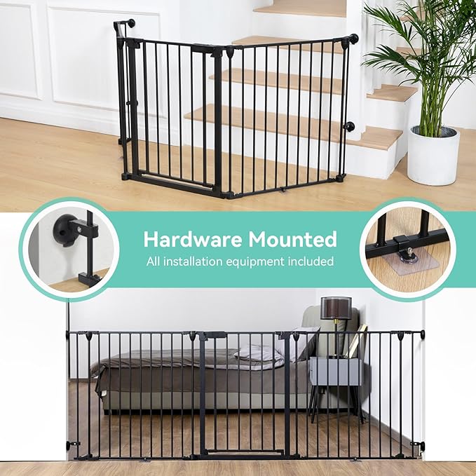 COMOMY 80" Extra Wide Baby Gate, Dog Gate - Image 2