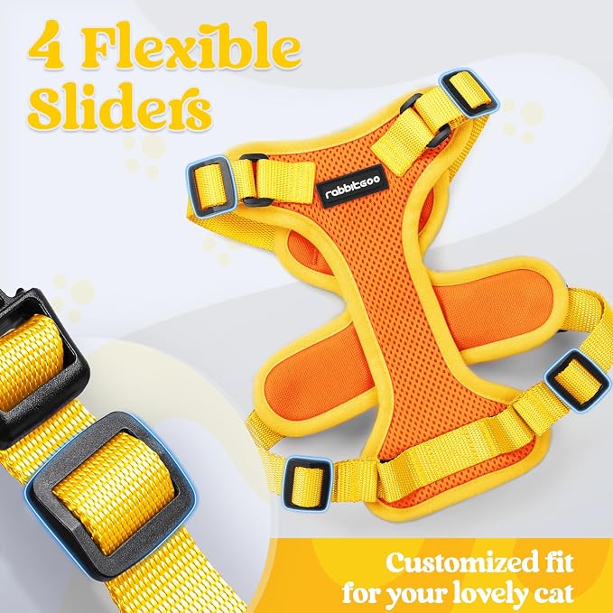 rabbitgoo Cat Harness and Leash Set, Escape Proof Soft Adjustable Vest Harnesses - Image 3