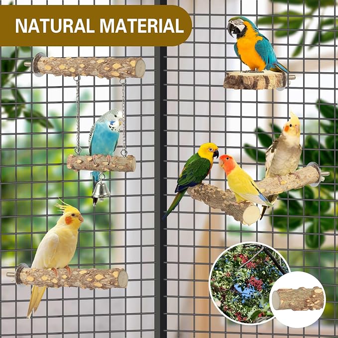 Bird Perches, Bird Perch Chewing Stick Cage Accessories Parrot Climbing - Image 4