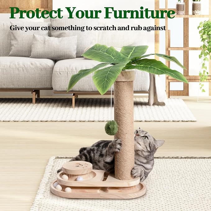 Meowoou Cat Scratching Post Cat Scratcher Interactive Toy - Image 5