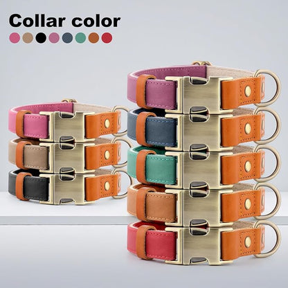 Plutus Pet Genuine Leather & Hemp Dog Collar – Adjustable Heavy Duty Pet Collar - Image 8