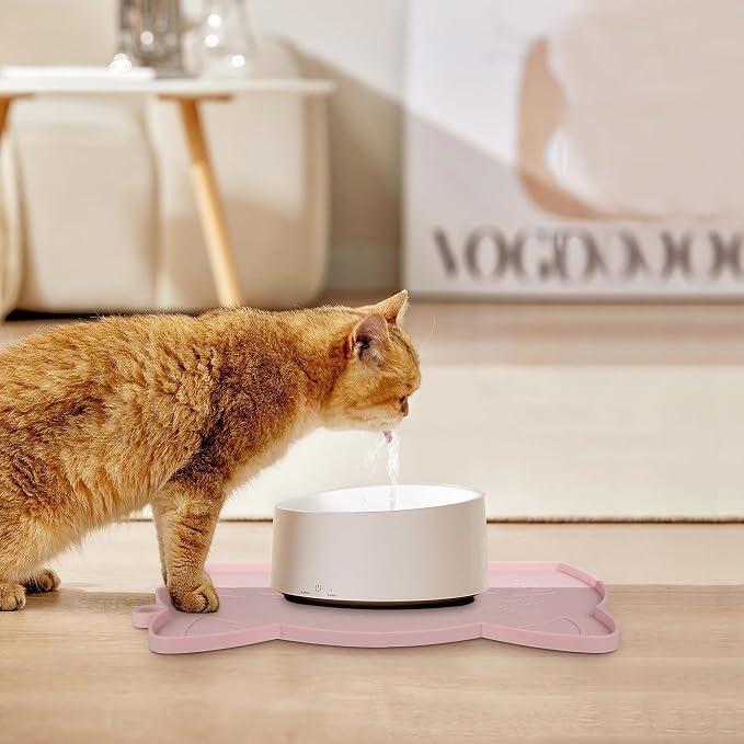 Coomazy Cat Food & Water Mat, Thicker Non-Slip Silicone Mat - Image 7
