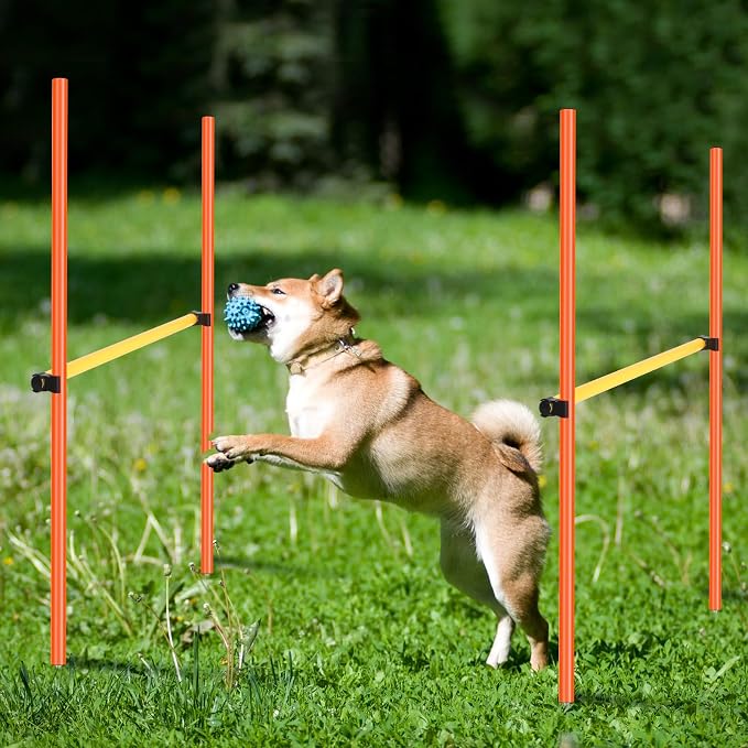 8 Set Dog Agility Jump Adjustable Dog Agility Hurdle Training Equipment - Image 6