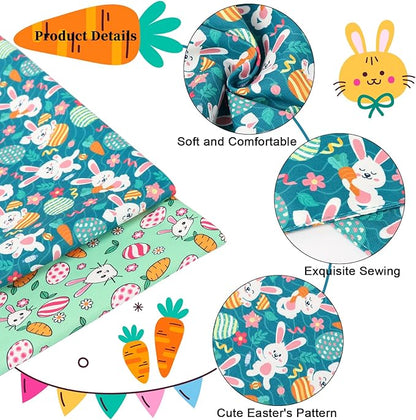 ARING PET Easter Dog Bandana 2 Pack-Cute Green Easter Eggs Dog Bandanas - Image 2