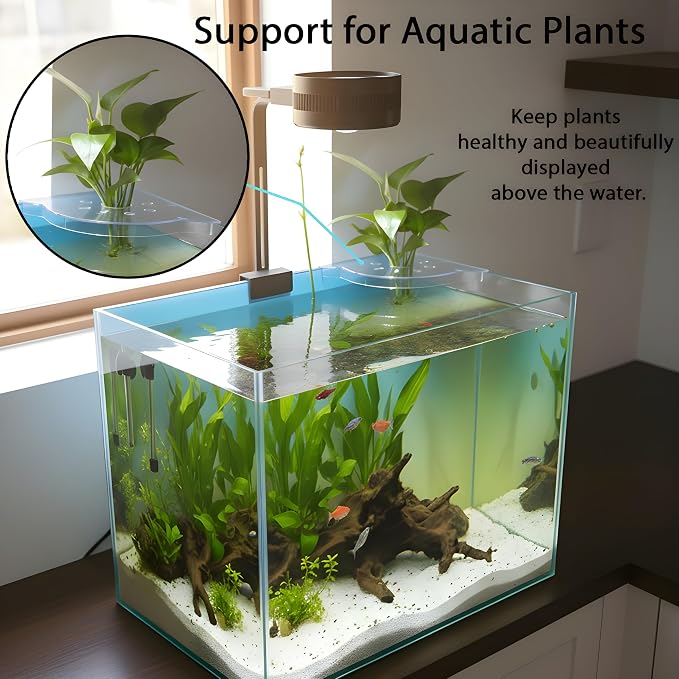 Aquarium Plant Holder for Rimless Fish Tank – 2 Pcs Corner Shelf for Fish Tank - Image 3