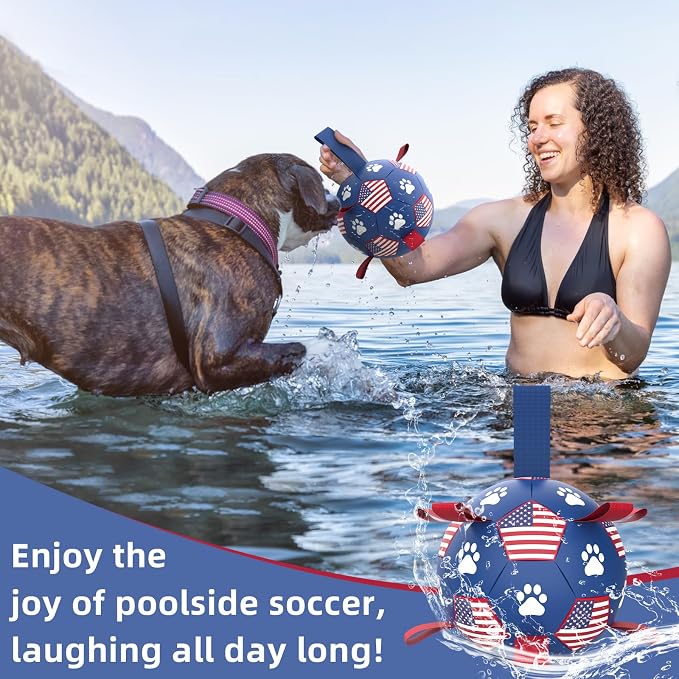 QDAN Dog Toys, Soccer Ball - Image 3