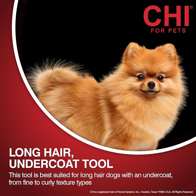 CHI for Dogs Dematting and Deshedding Undercoat Rake, Dog Grooming Tool for - Image 4