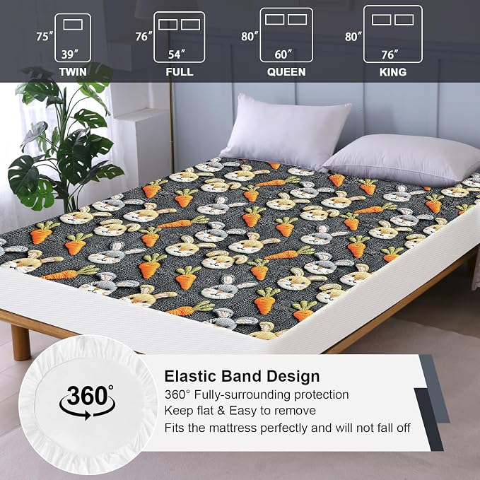 Waterproof Mattress Protector King, Fitted Sheet Style Breathable Mattress Cover - Image 5
