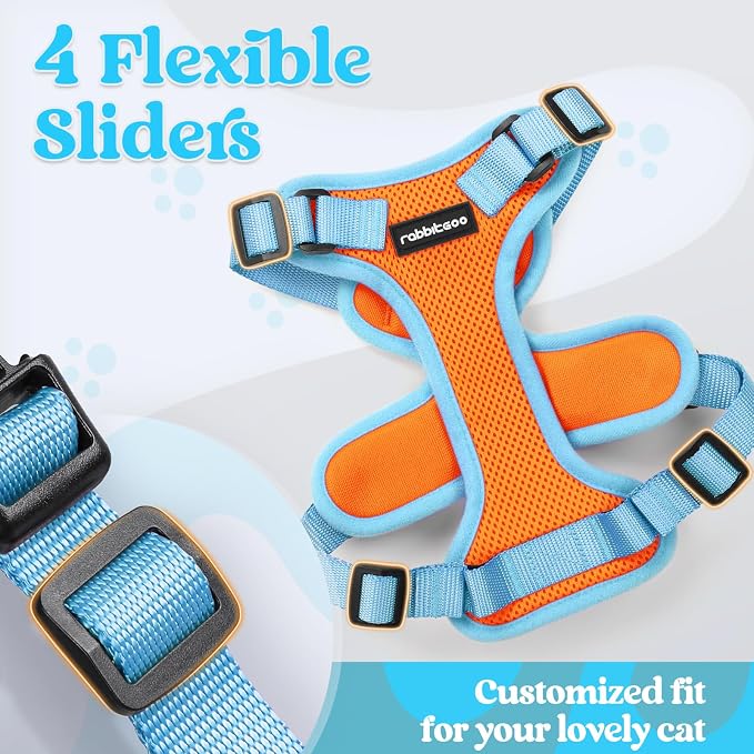 rabbitgoo Cat Harness and Leash Set, Escape Proof Soft Adjustable Vest Harnesses - Image 3