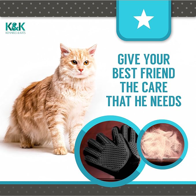 KENNELS & KATS Pet Grooming Gloves | Deshedding Glove - Image 6