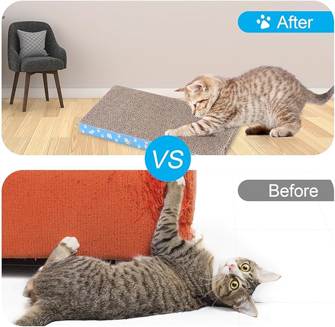 8 Packs in 1 Cat Scratch Pad, Cat Scratcher Cardboard, Reversible, Durable - Image 6